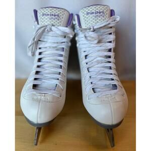 Riedell Sparkle Violet White and Purple Ice Skates Size 6